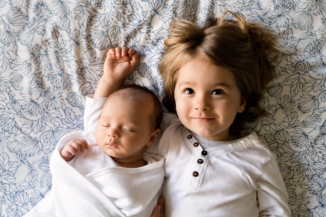 Parent and infant receiving guidance after frenectomy treatment